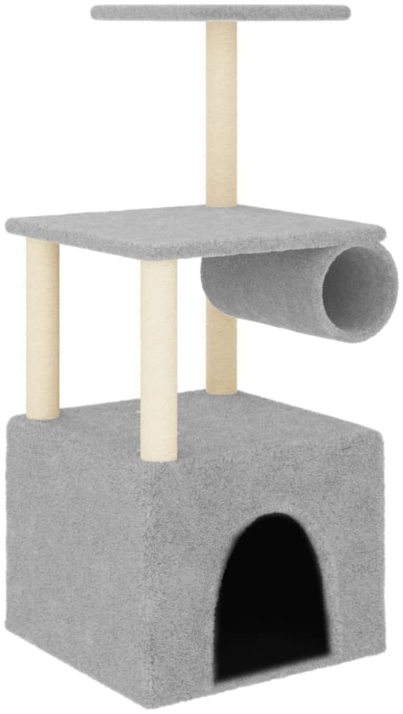 vidaXL Kratzbaum mit Sisal-Kratzsäulen Hellgrau 109,5 cm 172059 Bild 1