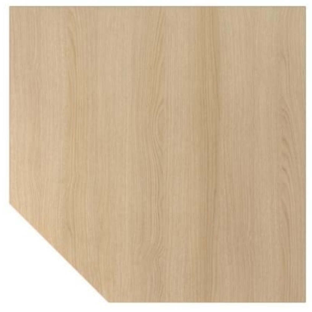 Verkettungsplatte trapezform / Stützfuß eckig Eiche Bild 1