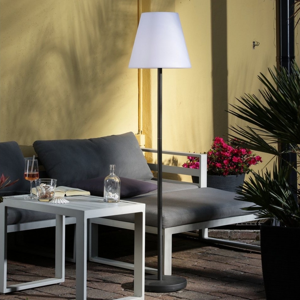 MARELIDA LED Außen-Stehlampe LED Akku Garten Stehleuchte USB aufladbar 4 Helligkeitsstufen H: 150cm, LED Classic, warmweiß (2100K bis 3000K) Bild 1