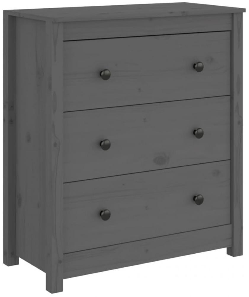 Sideboard Grau 70 x 35 x 80 cm Massivholz Kiefer [813736] Bild 1