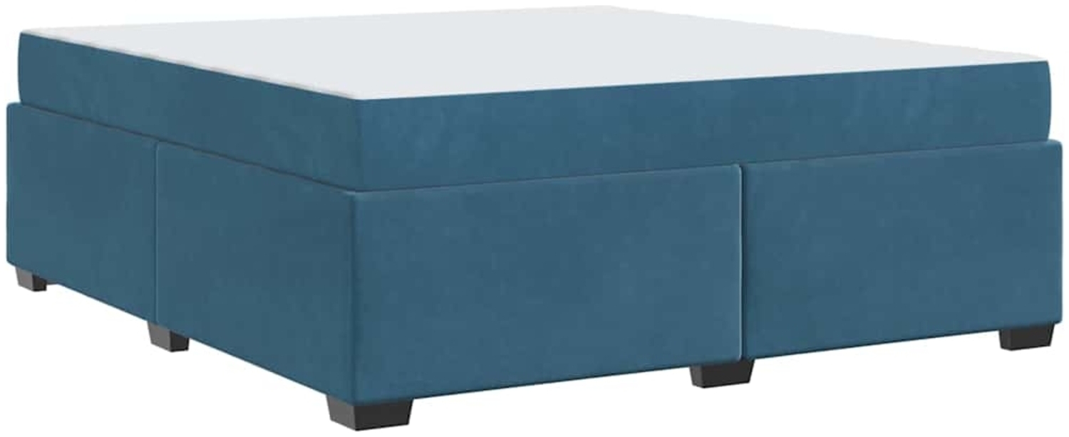 vidaXL Bettrahmen mit Matratze Dunkelblau 180 x 200 cm Stoff 3399306 Bild 1