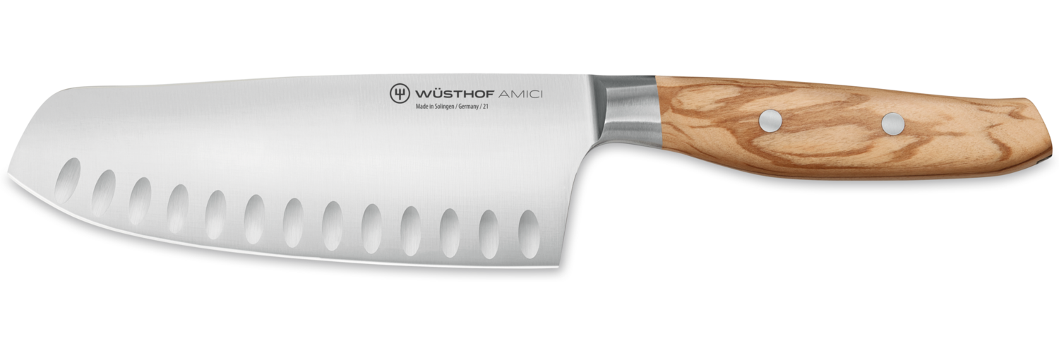Wüsthof Solingen AMICI Santokumesser Klinge 17 cm Olivenholzgriff Bild 1