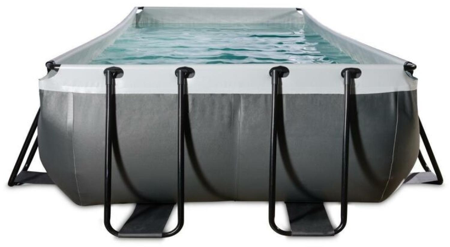 EXIT Swimming Pool rechteckig 400 x 200 x 100 cm Schwarz Bild 1