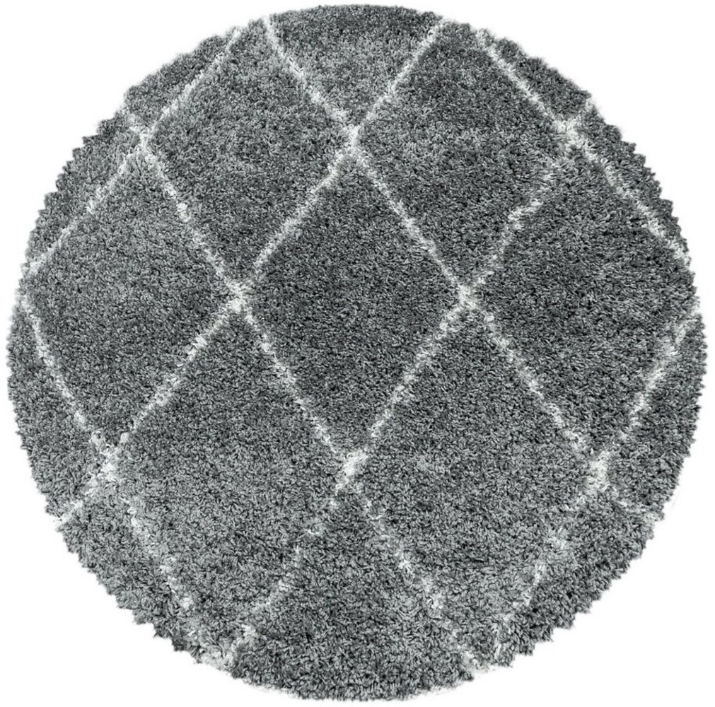 Runder Teppich ALVOR GREY 160 X 160cm Bild 1