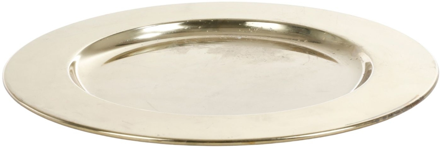 Metall Dekoteller 30cm Servierteller Platzteller Weihnachtsteller gold glänzend Bild 1