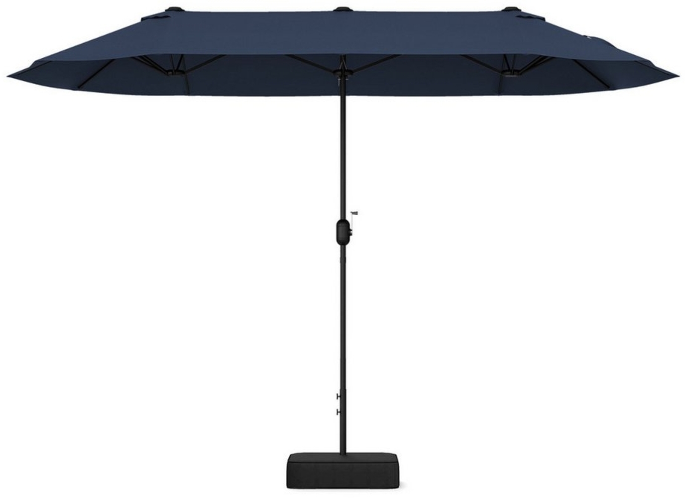 COSTWAY Sonnenschirm 400x200cm Gartenschirm, mit Ständer, Kurbel, UPF 50+ Bild 1