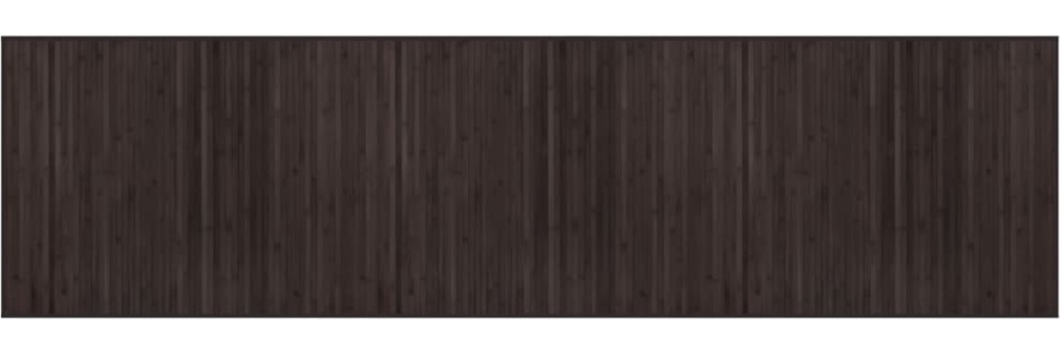 vidaXL Teppich Rechteckig Dunkelbraun 80x300 cm Bambus 376917 Bild 1