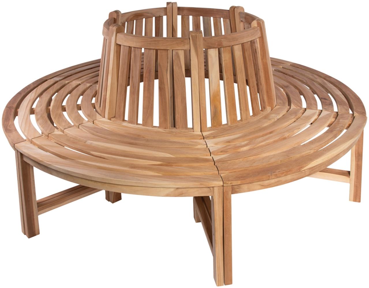 Rundbank 360° Gartenbank Teak massiv ø180 cm TIMO 76535232 Bild 1