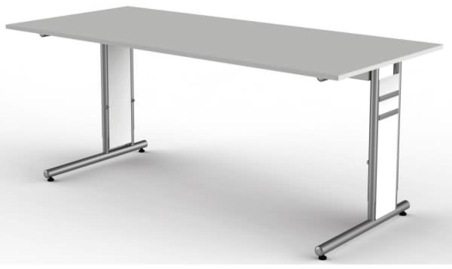 Kerkmann Schreibtisch StageOne Form 4 BxT180x80cm lichtgrau Bild 1