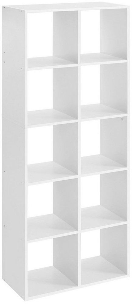 Vasagle Standregal mit 10 Fächern, weiß, 30 x 65,5 x 161,5 cm (TxBxH) Bild 1