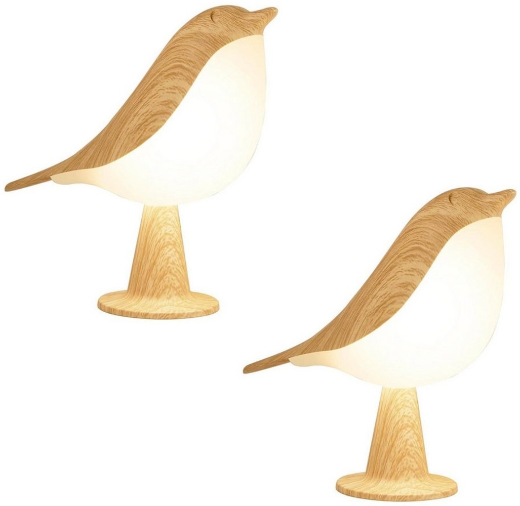 Qualra Nachtlicht Dimmbar Vogel Nacht Lichter 3 Farbmodi Tragbar mit Touch Control, für Schlafzimmer Büro Wohnheim Zimmer Küche Bild 1