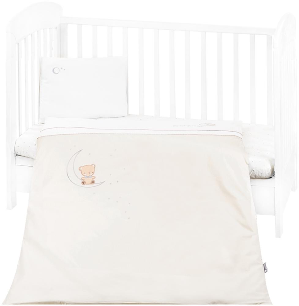 Kikkaboo Babybettwäsche Set Dream Big 5-teilig Decke 135 x 95cm Kissen 45 x 35cm beige Bild 1