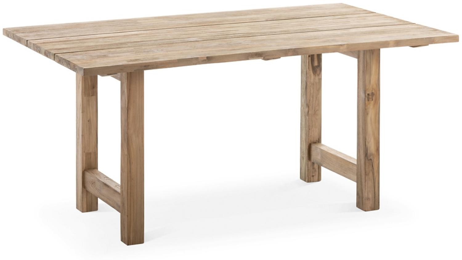 Niehoff Garden Tisch UNIT Tischplatte 1 tlg, aufgedoppelt 30+30mm, Teak massiv recycelt Werkbankgestell Bild 1