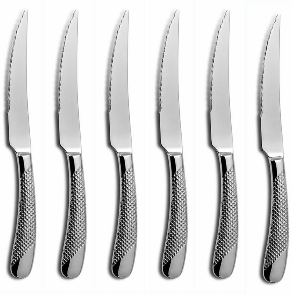 Comas Steakmesser Geometric 6er Set, Fleischmesser mit strukturiertem Griff, Edelstahl, 23. 2 cm, 6333 Bild 1