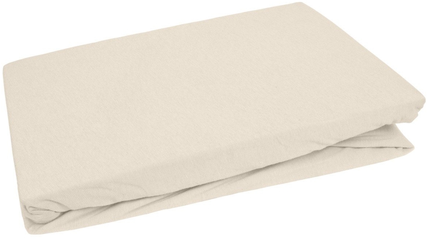 Bettwaesche-mit-Stil Jersey Spannbettlaken beige 90 – 100 x200cm Höhe bis 30cm Bild 1