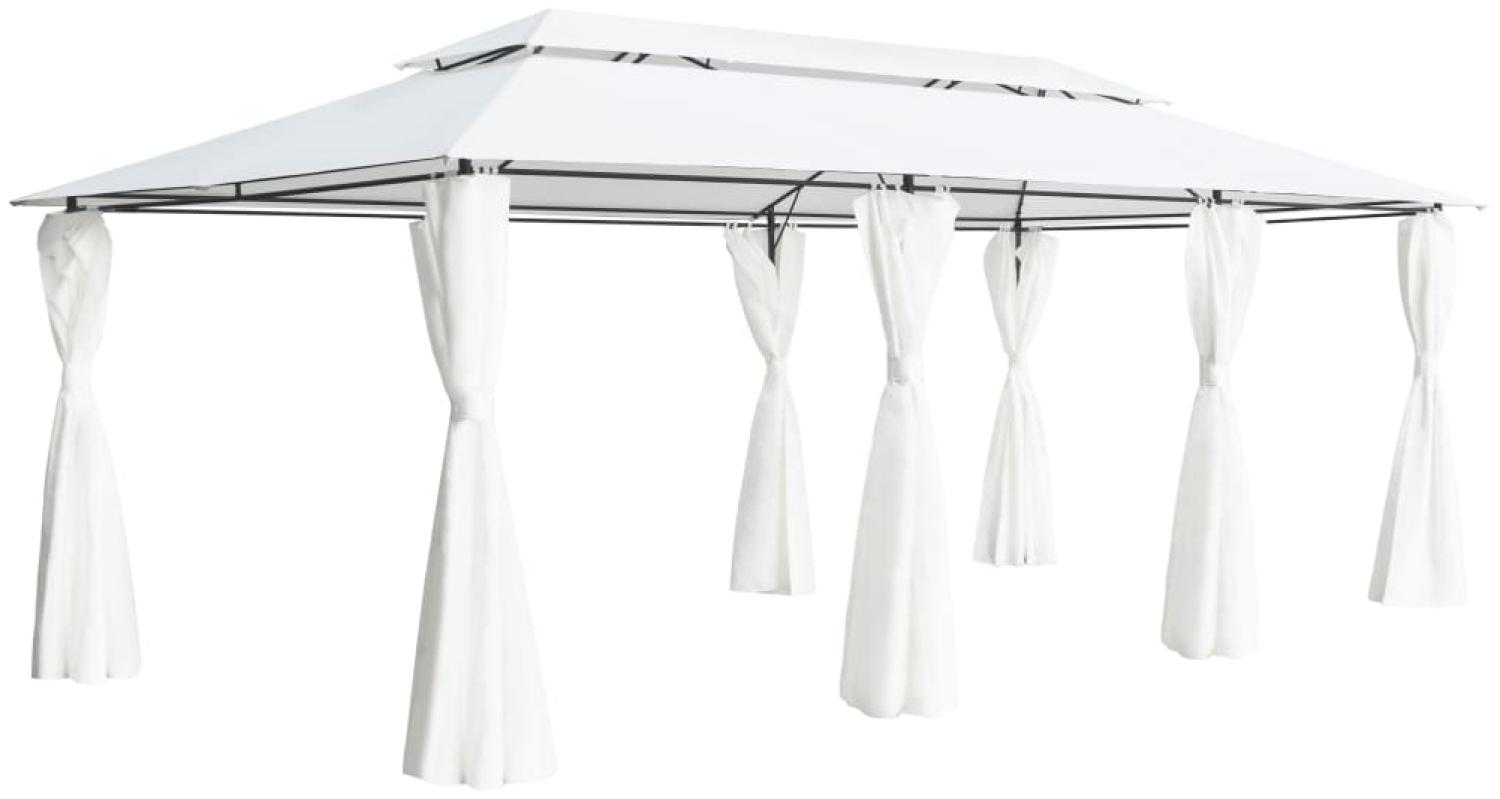 vidaXL Pavillon mit Vorhängen 600x298x270 cm Weiß 180g/m² 310073 Bild 1