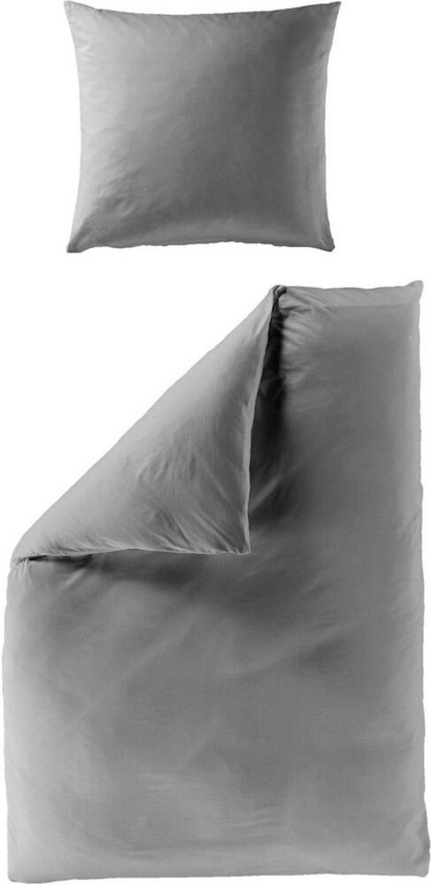 BIERBAUM Bettwäsche Chic Uni, Seersucker, 2 teilig, Schickes Unidesign: Modern und elegant für jedes Schlafzimmer Bild 1