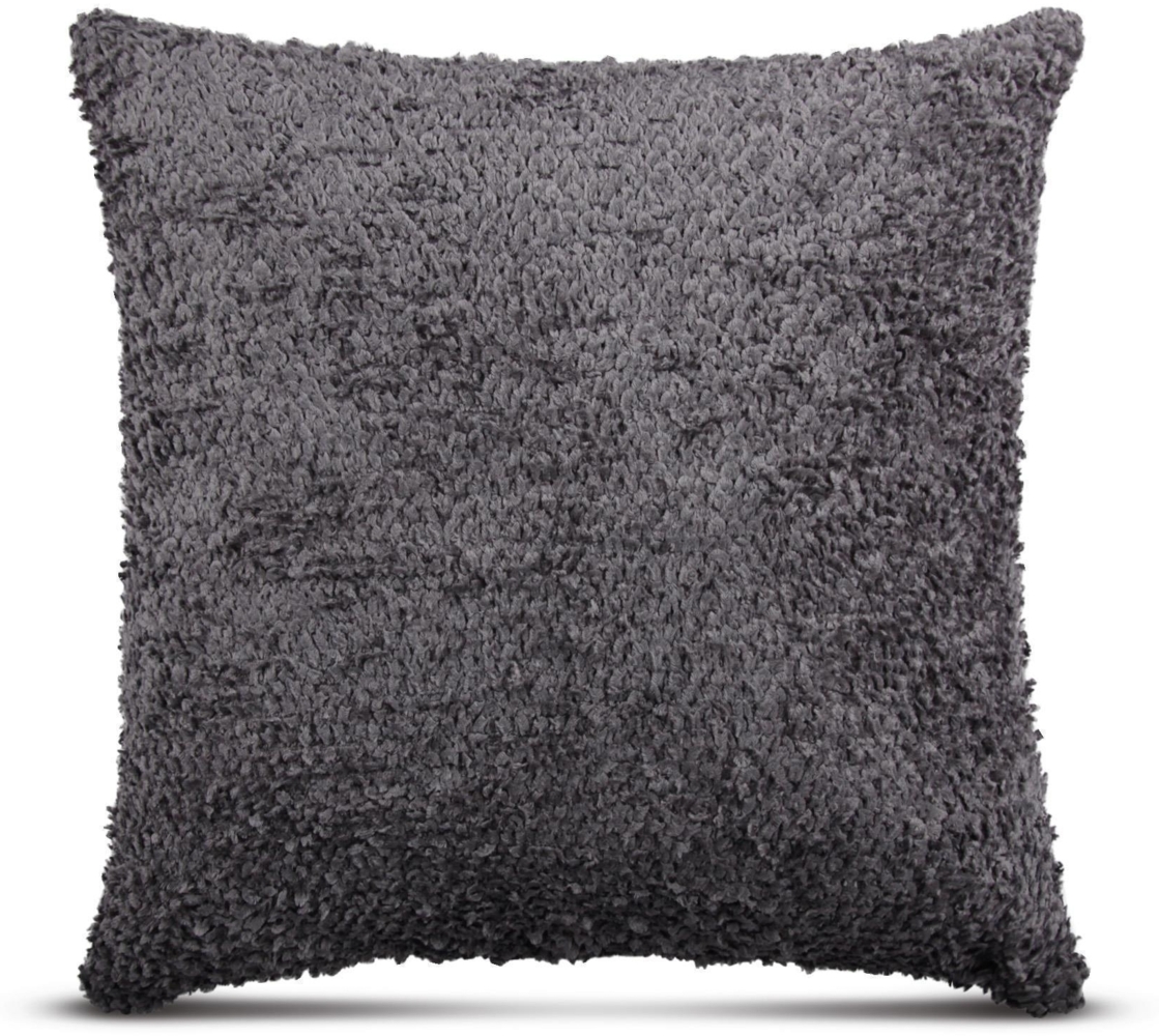 Kissenhülle "Chenille" Anthrazit 60x60cm - Kissenhülle Bild 1