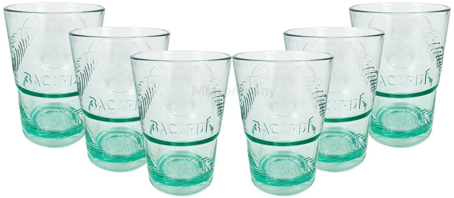 Acar Longdrinkglas Bacardi Rum KUNSTSTOFF Glas - Gläser Set - 6x Kunststoff Gläser Moj Bild 1