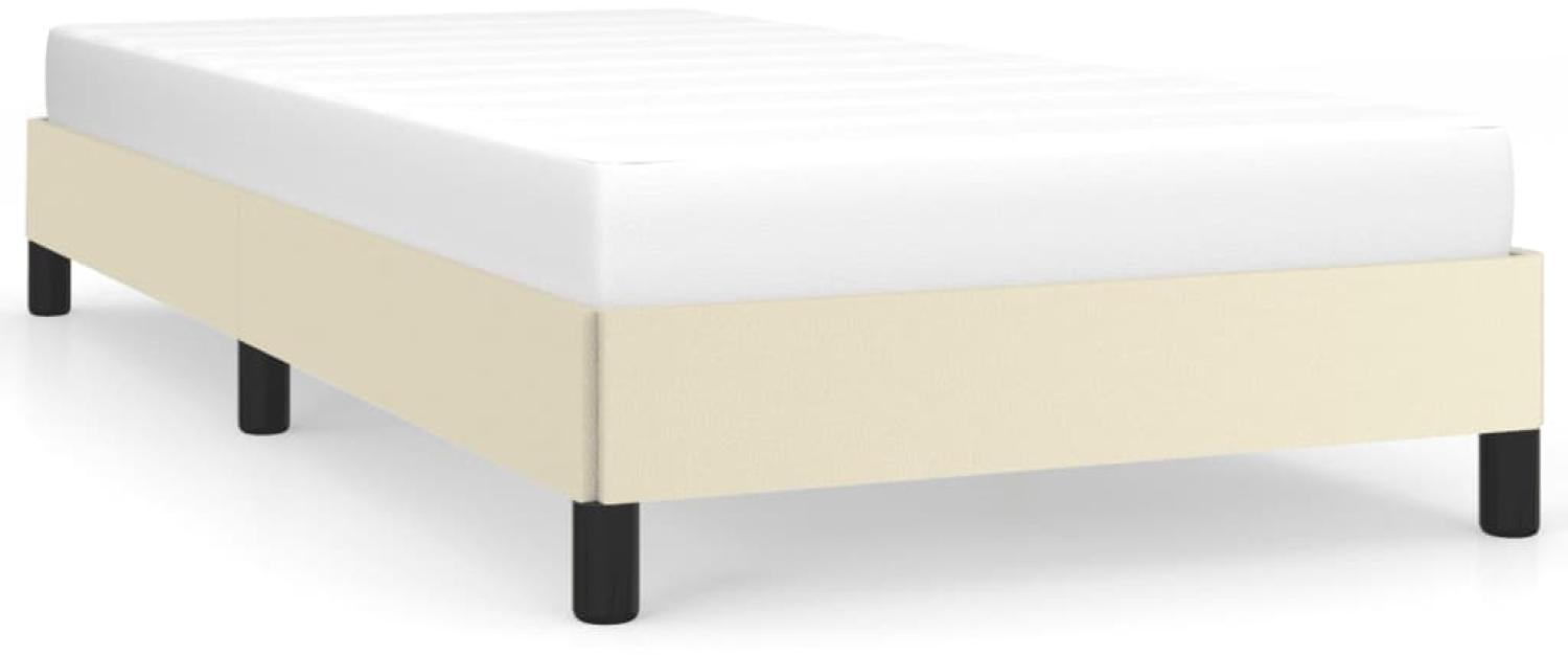 vidaXL Bettgestell Creme 100x200 cm Kunstleder [346888] Bild 1