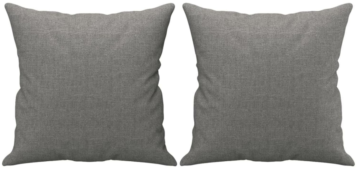 vidaXL Zierkissen 2 Stk. Dunkelgrau 40x40 cm Stoff 349472 Bild 1