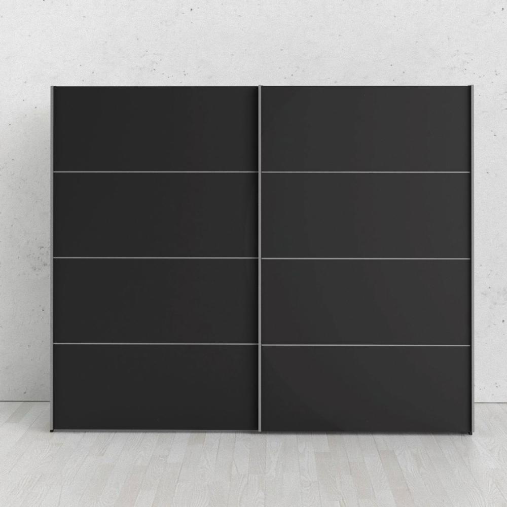 Kleiderschrank Veto 2 türig schwarz matt Schiebetürenschrank Bild 1