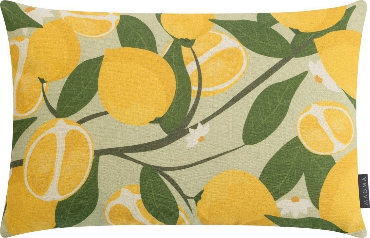 Magma Heimtex Kissenhülle CITRON, 60 x 40 cm, Gelb, Grün, Baumwolle, Leinen, (1 Stück), mit Reißverschluss Bild 1