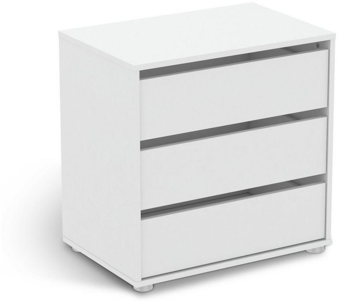 habeig Schubkastenkommode Kommode BLANK weiß Flurschrank Wäscheschrank Schlafzimmer Sideboard Bild 1