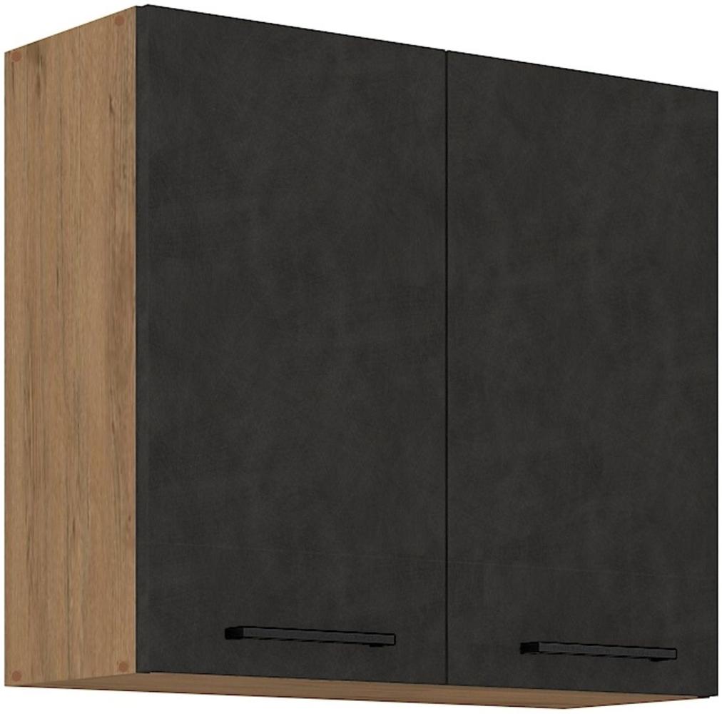 Vigo Hängeschrank 80 cm Eiche Lancelot Matera Grau Küchenzeile Küchenblock Küche Bild 1