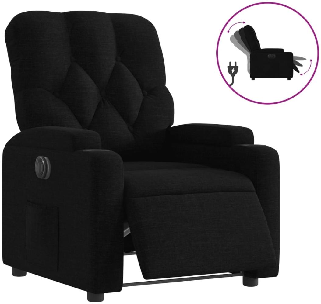 vidaXL Relaxsessel Elektrisch Schwarz Stoff 3204688 Bild 1
