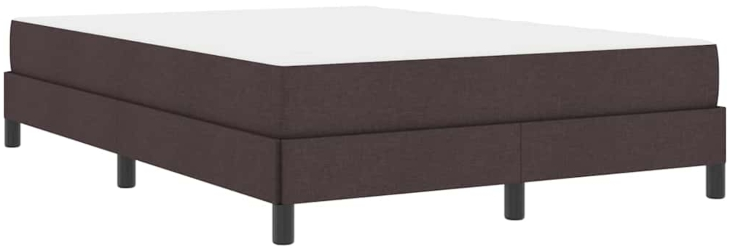 vidaXL Boxspringbett mit Matratze Dunkelbraun 160 x 200 cm Stoff 3398503 Bild 1