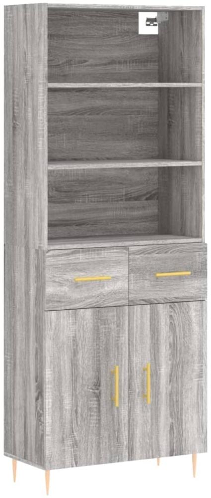 vidaXL Highboard Grau Sonoma 69,5x34x180 cm Holzwerkstoff 3200511 Bild 1
