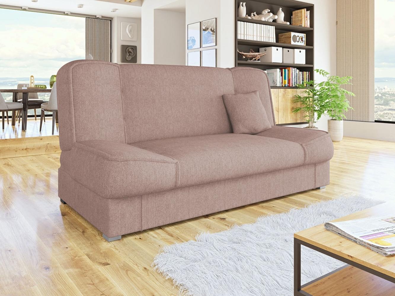 Mirjan24 'Gemini' Schlafsofa mit Bettkasten, 3 Sitzer Sofa, Couch mit Schlaffunktion, Bettsofa, 80 x 175 x 80 cm Silber Bild 1