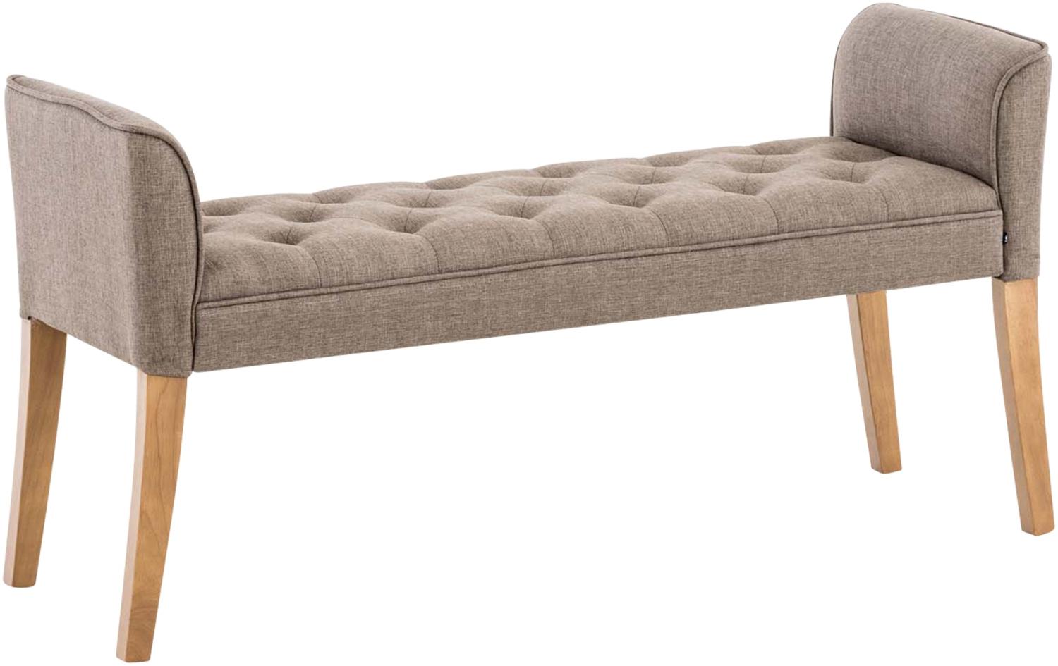 CLP Chaiselongue Cleopatra Gestell aus Kautschukholz,taupe antik-hell Bild 1