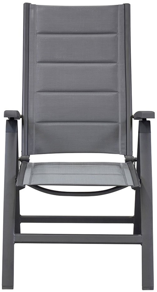 Gartenstuhl Livorno / Unicamo, Aluminium, Schwarz, 61 x 112 x 75 cm Bild 1