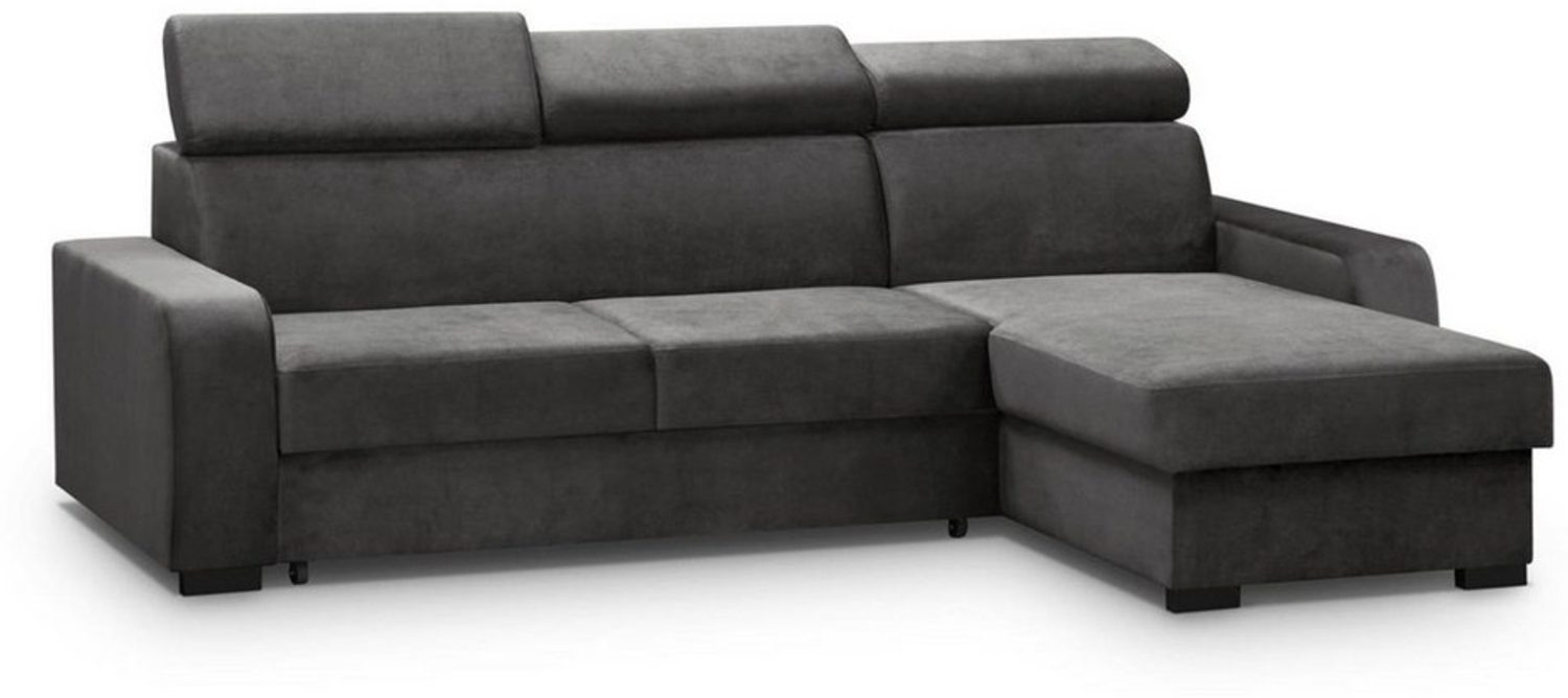 Beautysofa Ecksofa mit Schlaffunktion Fox II, mit verstellbaren Kopfstützen, 237 cm L-Form, mit universelle Ottomane Bild 1