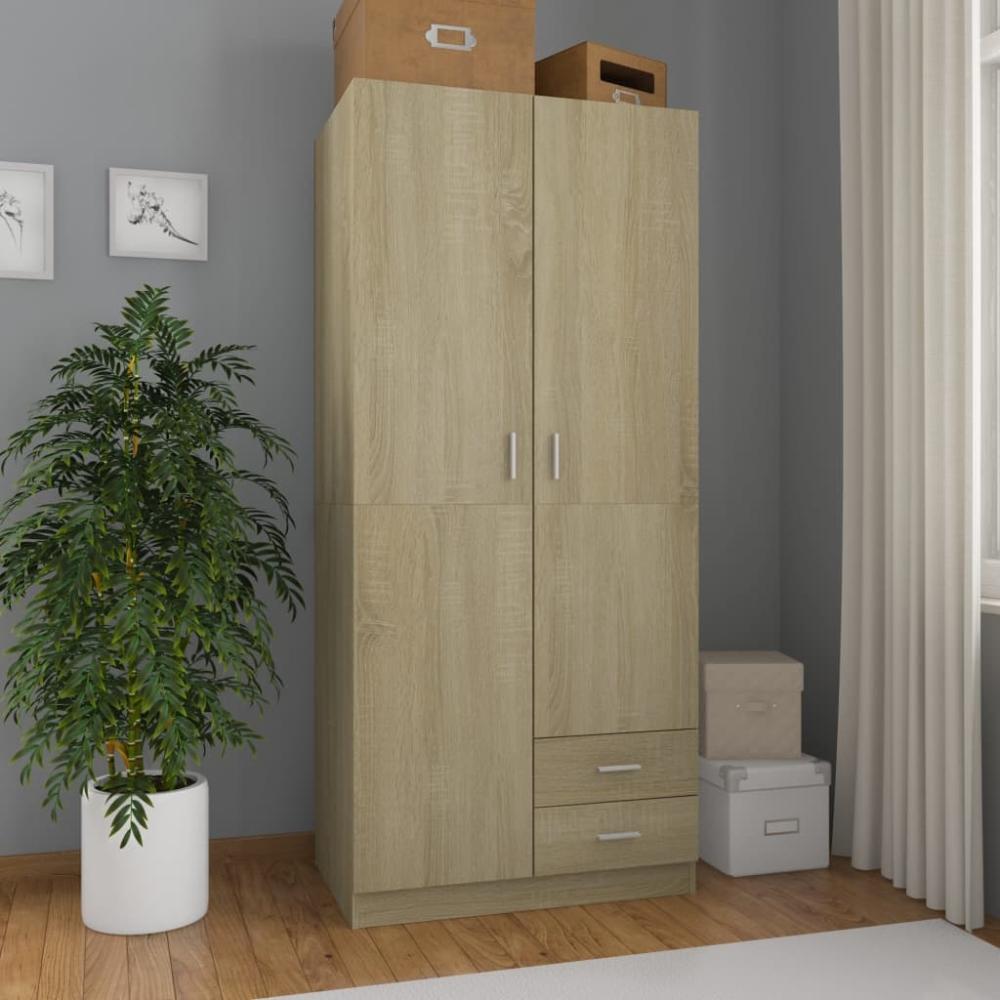 vidaXL Kleiderschrank Sonoma-Eiche 80x52x180 cm Holzwerkstoff 800642 Bild 1