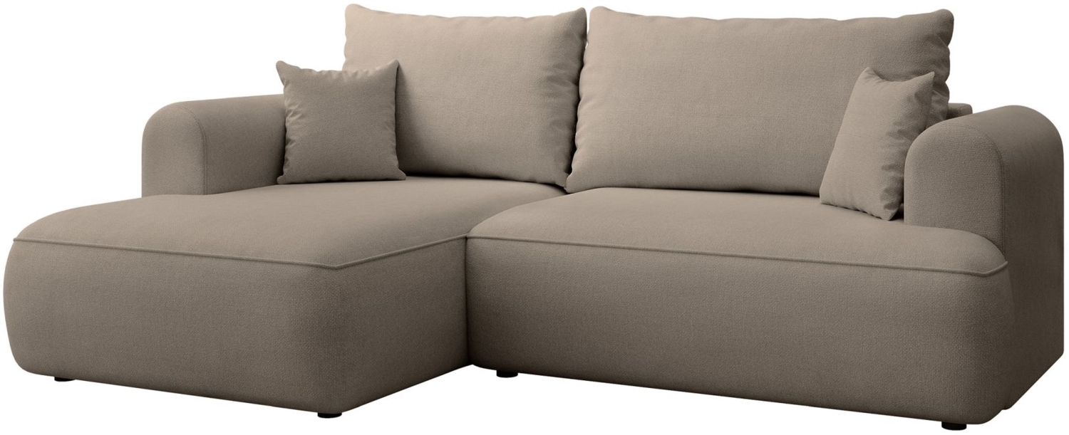 Selsey ''Ovo Mini' Eckschlafsofa linksseitig mit Stauraum, Easy-Clean-Chenille-Bezug, greige, 93 x 238 x 156 cm Bild 1