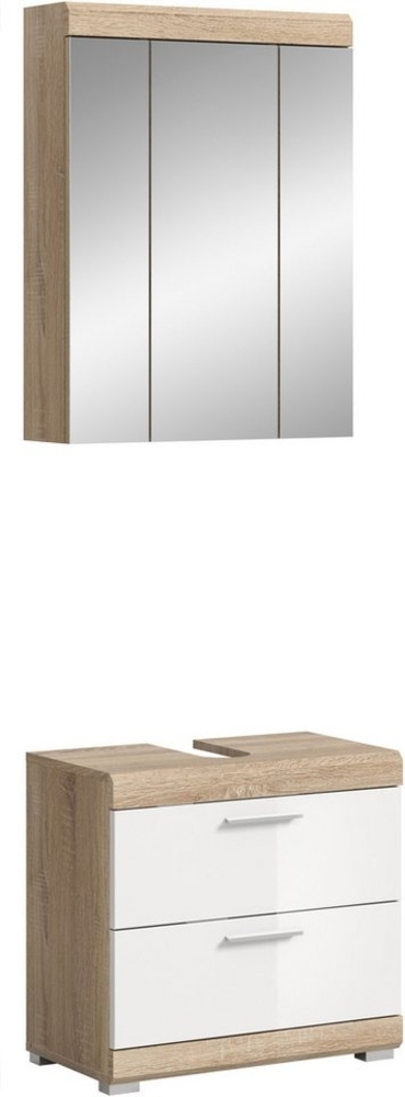 INOSIGN Badmöbel-Set Siena, 2 tlg, bestehend aus: Waschbeckenunterschrank, Spiegelschrank, (Set), in verschiedenen Farben erhältlich, Badmöbel, Kombination, Badezimmer Bild 1