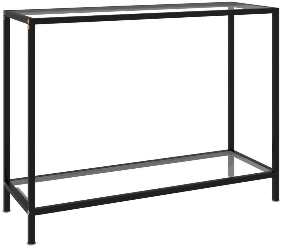 Beistelltisch >Andernach-I< (LxBxH: 100 x 35 x 75 cm) in Transparent und Schwarz Bild 1