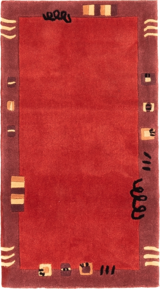 Morgenland Moderner Teppich - 140x70 cm - rot Bild 1