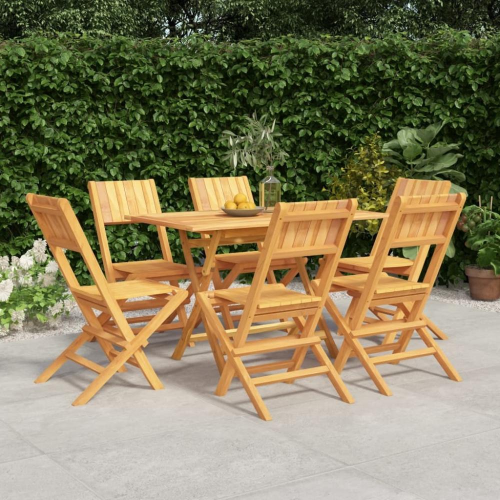 vidaXL 7-tlg. Garten-Essgruppe Massivholz Teak 3155008 Bild 1