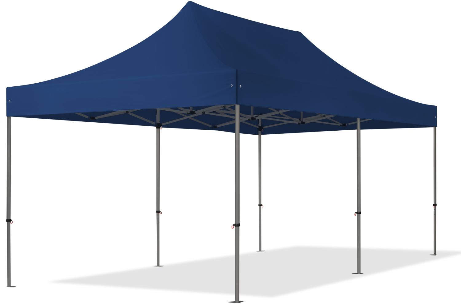 3x6 m Faltpavillon, PREMIUM Stahl 40mm, blau Bild 1