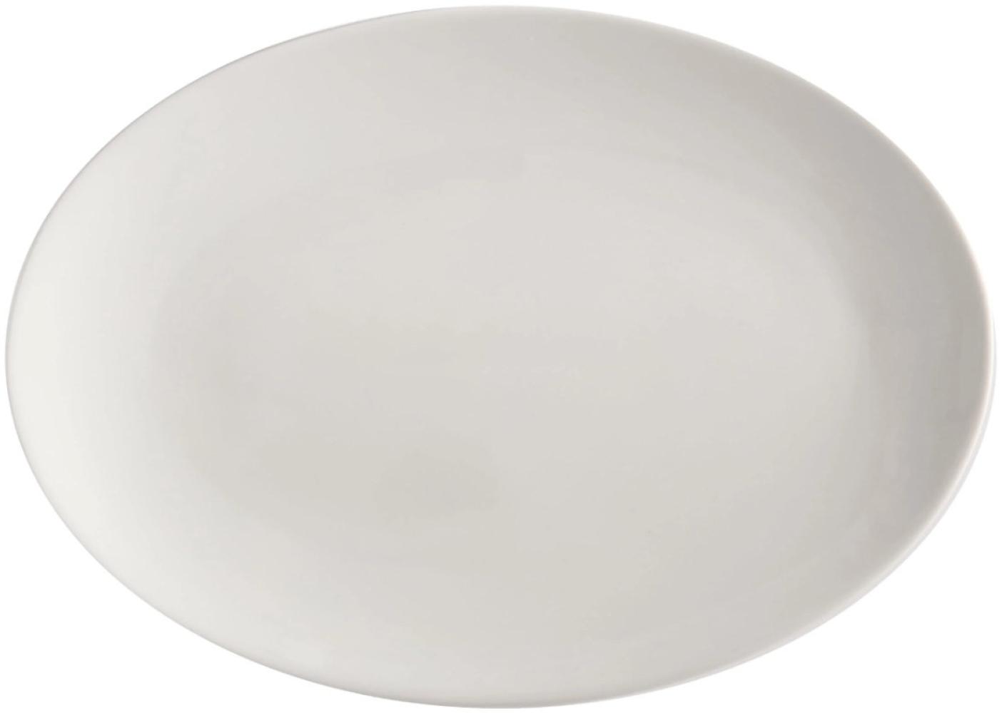 Maxwell & Williams ROUND Platte oval, 35 x 25 cm, Porzellan / White Basics / Servierplatte Bild 1