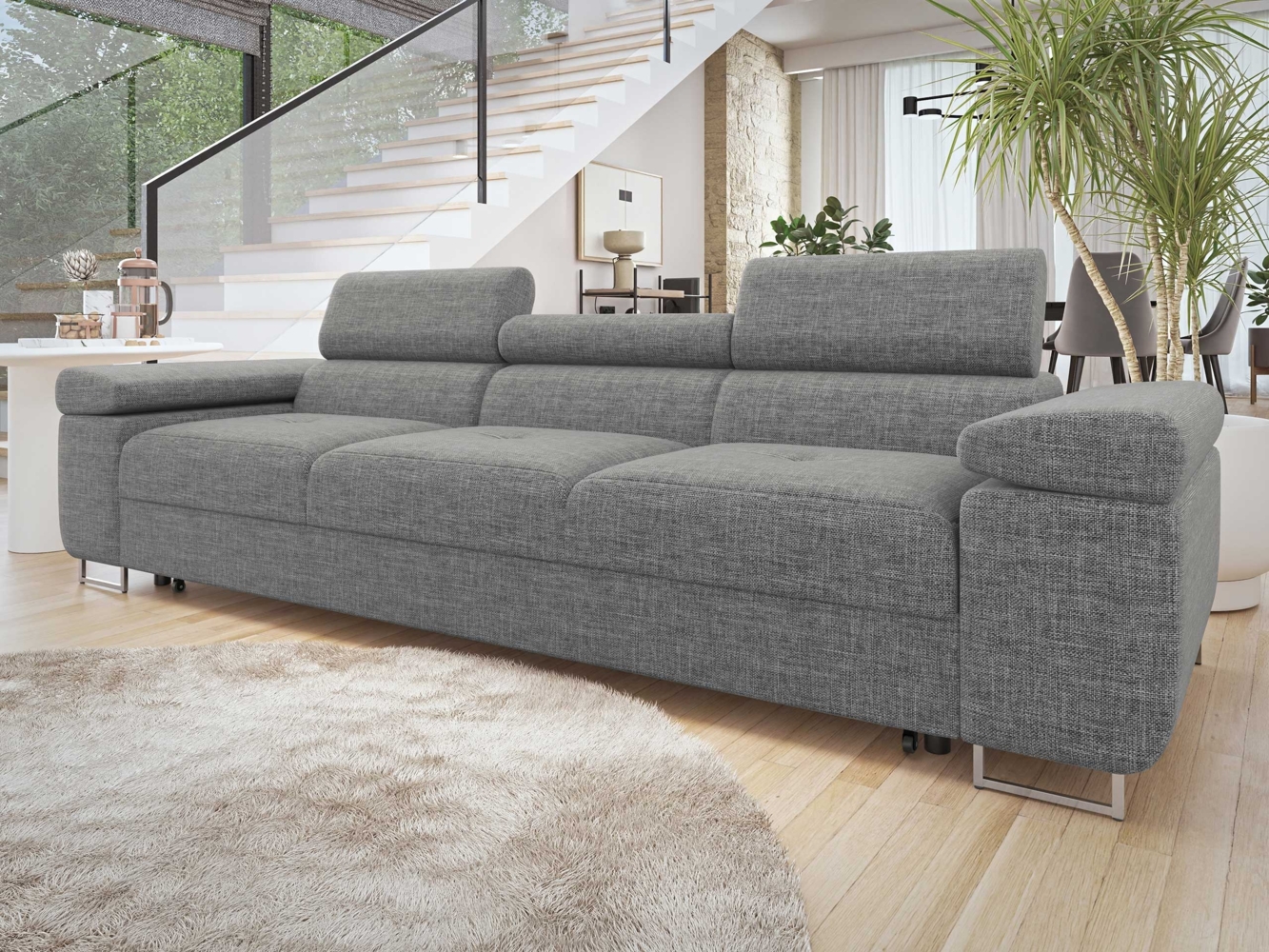 Schlafsofa Torezio III Bis mit Einstellbare Kopfstützen (Farbe: Lux 05) Bild 1