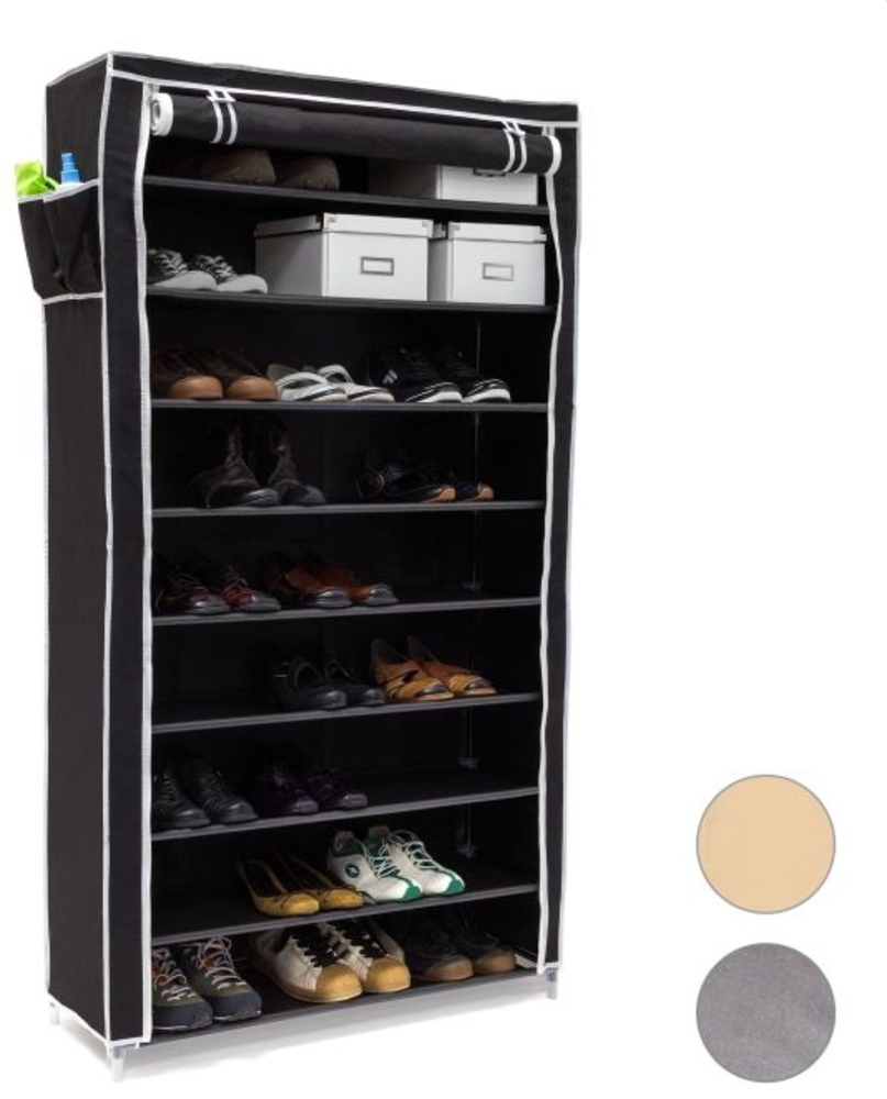 3 x Schuhschrank VALENTIN hoch schwarz Bild 1