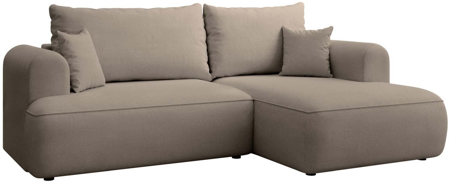 Selsey ''Ovo Mini' Eckschlafsofa rechtsseitig mit Stauraum, Easy-Clean-Chenille-Bezug, greige, 93 x 238 x 156 cm Bild 1