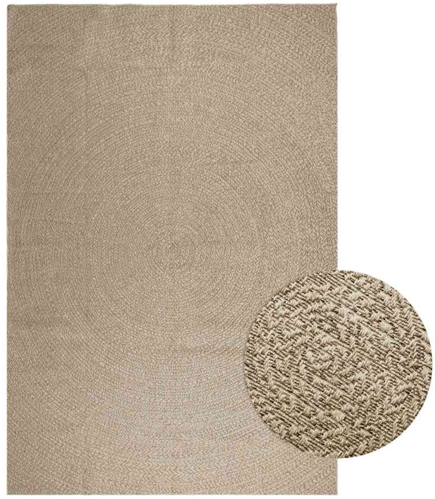 Teppich ZIZUR Beige 240x340 cm Jute-Optik Indoor und Outdoor 4010413 Bild 1