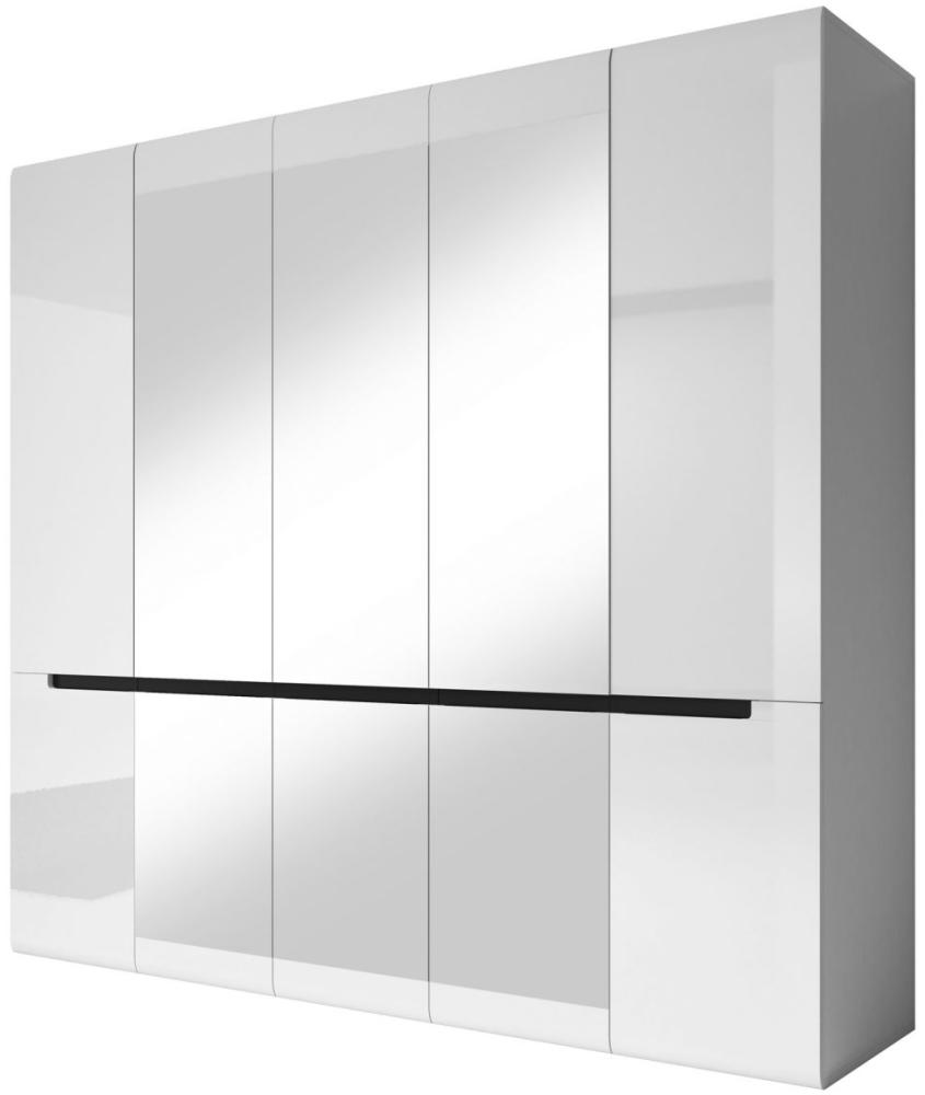 Drehtürenschrank GALAXY Weiss Hochglanz 225x213 cm Bild 1