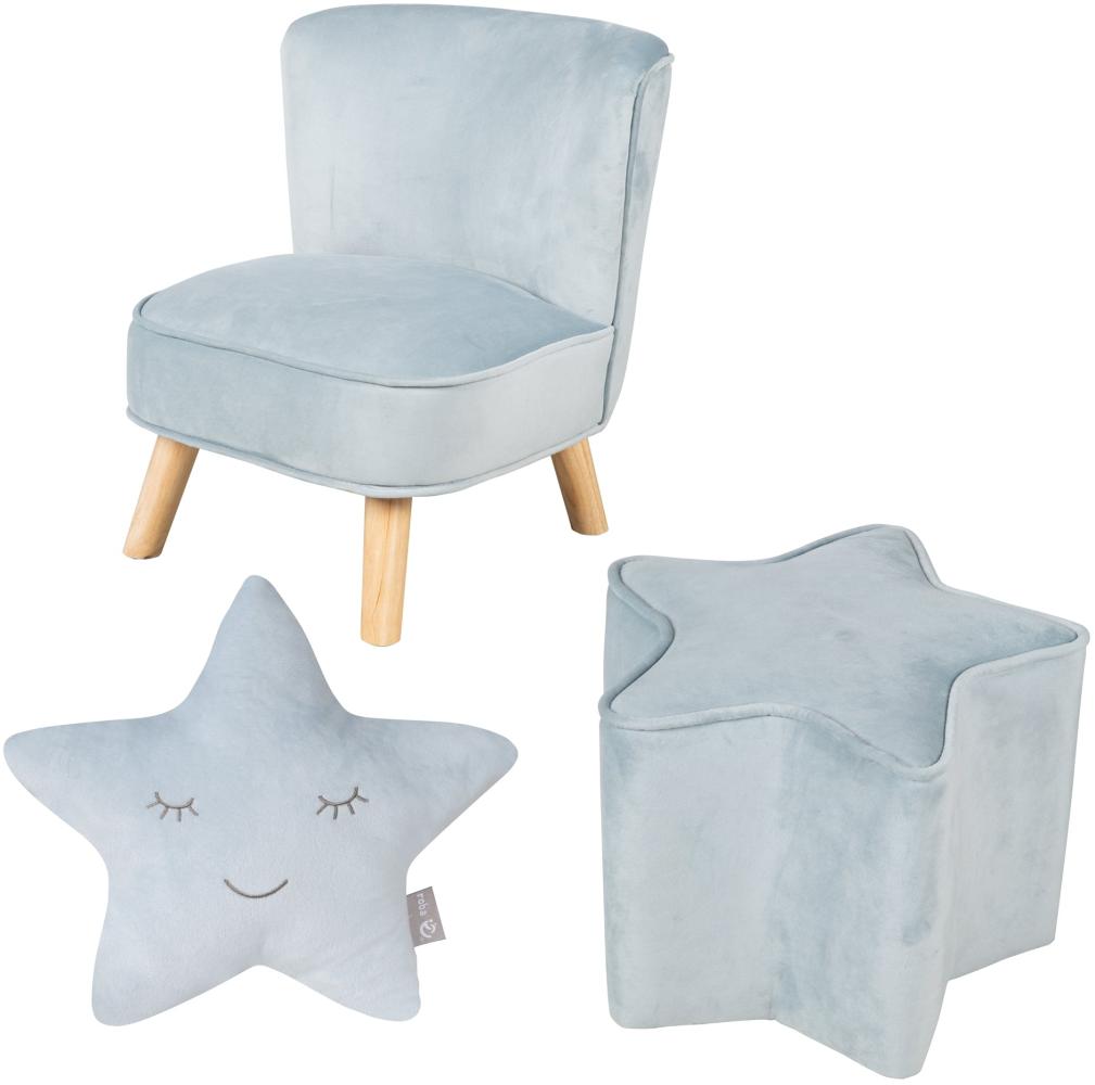 Roba 'Lil Sofa' 3-tlg. Kindersessel-Set, klein, hellblau Bild 1